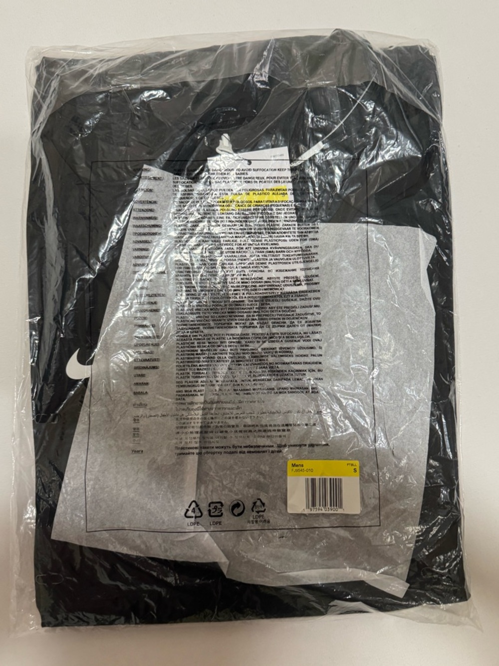 Nike Football Coach's Hooded 1/4 Zip Jacket Black Mens Size Small *MEASUREMENTS* - Picture 8 of 8